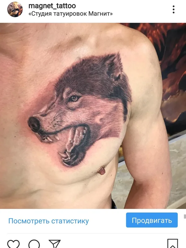 male black and grey realism татуировка на chest #35201 | Тату мастер Николай Ярмак 