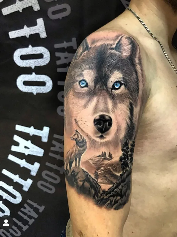 male color realism татуировка на upper arm #35207 | Тату мастер Николай Ярмак 