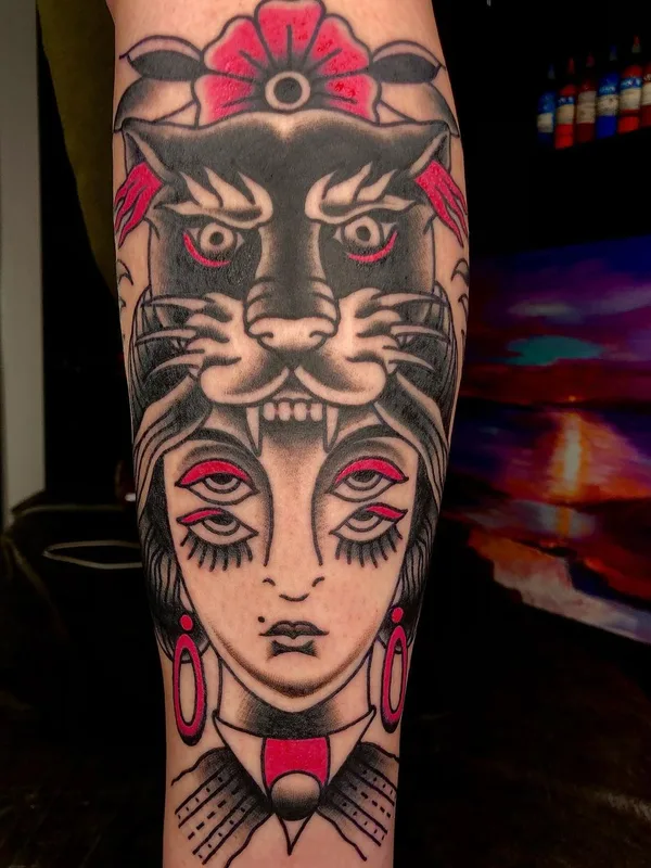 color neo traditional татуировка на forearm #51699 | Тату мастер Тим Лютов