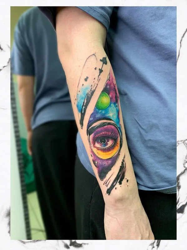 color watercolor Tatuaggio su forearm #51741 | Tatuatore Ирина Итальянкина