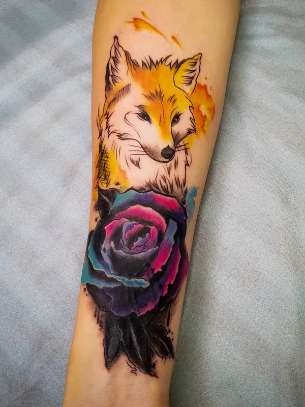 color watercolor 타투 부위 forearm #51747 | 타투이스트 Кристина Лебедева