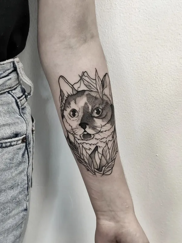 black and grey blackwork Tatuaggio su forearm #51766 | Tatuatore Илья Сергеев