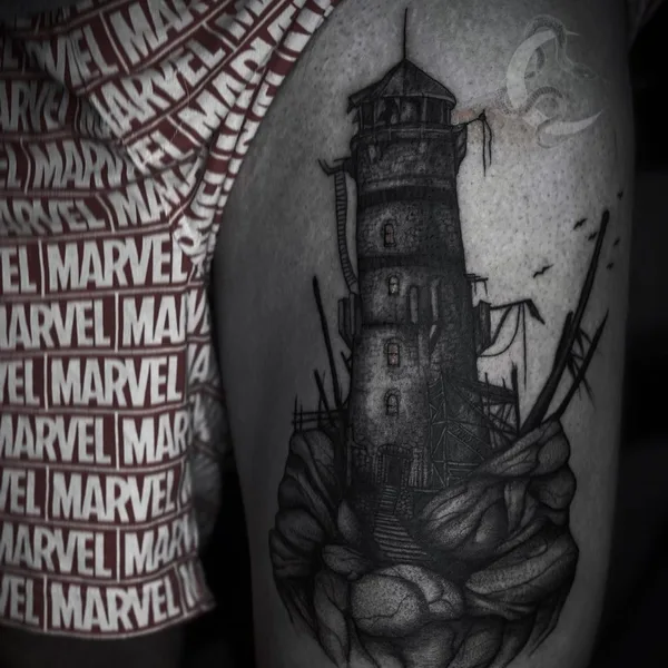 Graphic tattoo by Cathrin Ives in Сочи