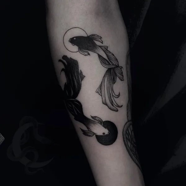 Graphic tattoo by Cathrin Ives in Сочи