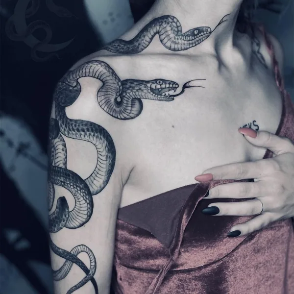 Graphic tattoo by Cathrin Ives in Сочи