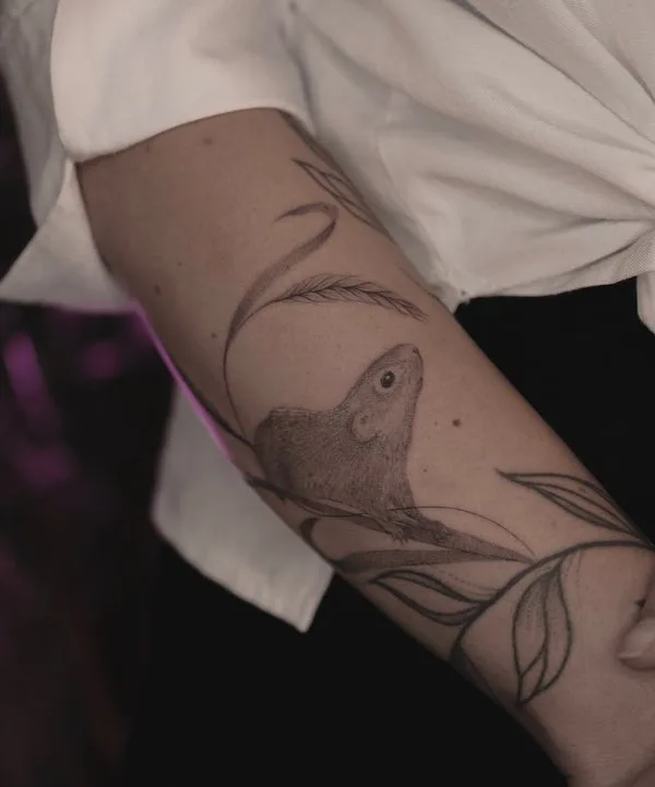 black and grey fineline Tatuaggio su forearm #51811 | Tatuatore Кристина Марч