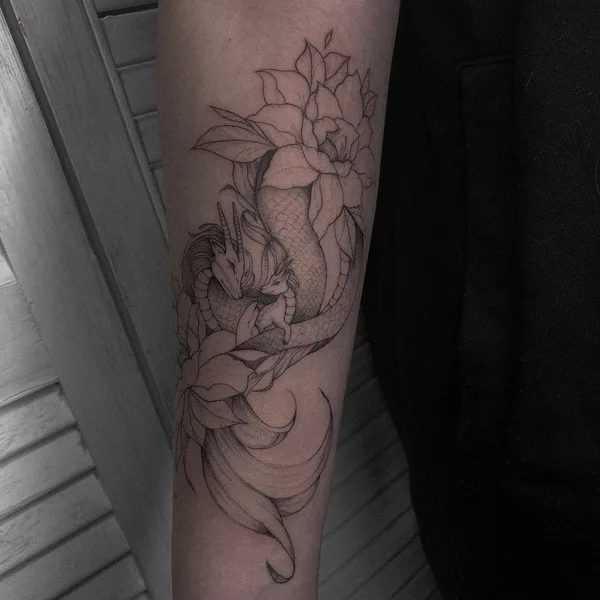 Graphic tattoo by Елизавета Стрельцова in Сочи