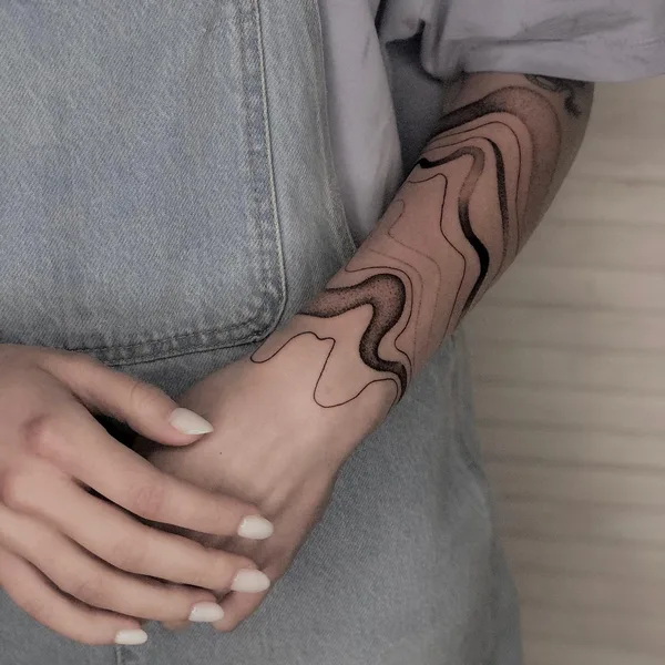 Graphic tattoo by Елизавета Стрельцова in Сочи