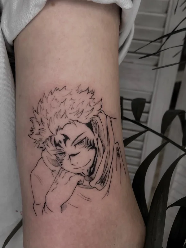 black anime Tatuaggio su forearm #51834 | Tatuatore Елизавета Стрельцова