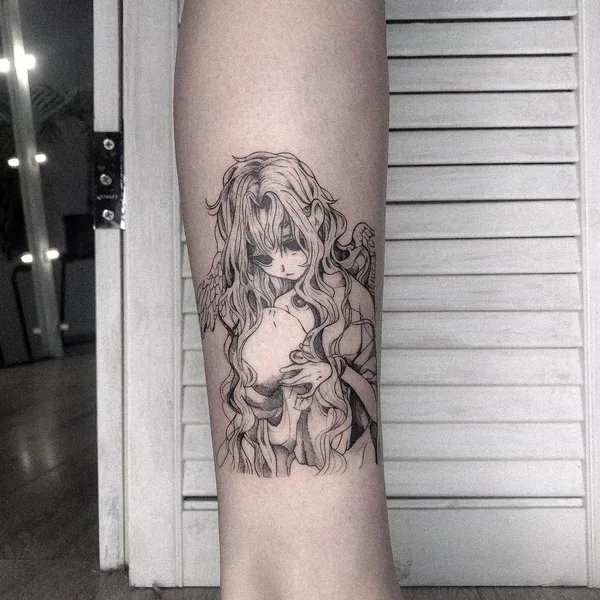 Graphic tattoo by Елизавета Стрельцова in Сочи