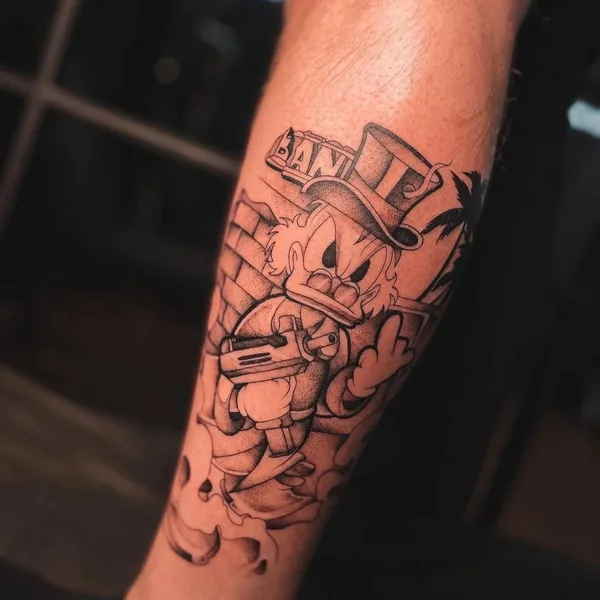 Graphic tattoo by Макс @meow.tattooer in Сочи