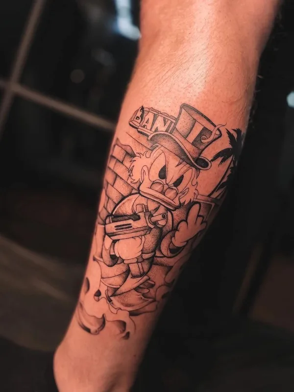 black and grey blackwork татуировка на forearm #51853 | Тату мастер Макс @meow.tattooer