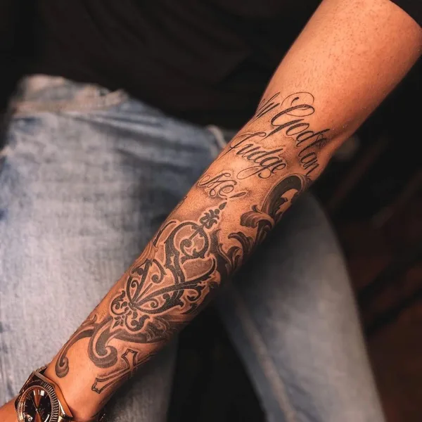 Graphic tattoo by Макс @meow.tattooer in Сочи