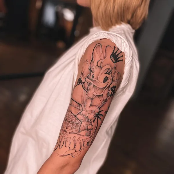 Graphic tattoo by Макс @meow.tattooer in Сочи