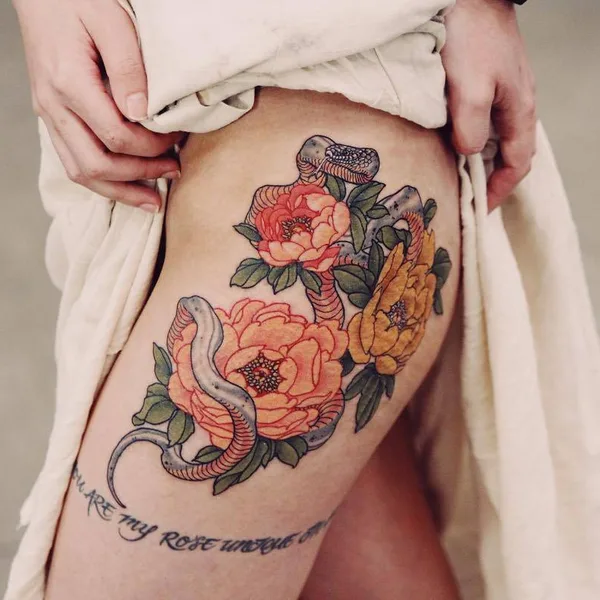 Traditional tattoo by Yuuz in Seoul