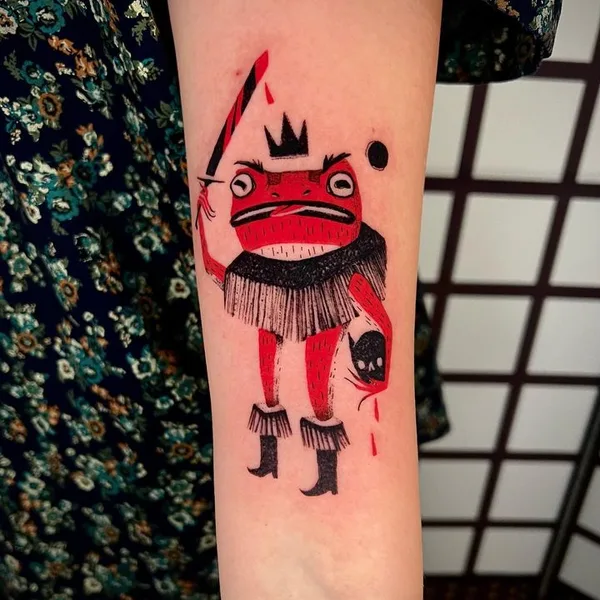 Illustrative tattoo by Funky Boy Tattoo in Den Haag