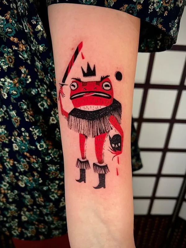 color illustrative tattoo auf forearm #65261 | Tätowierer Funky Boy Tattoo