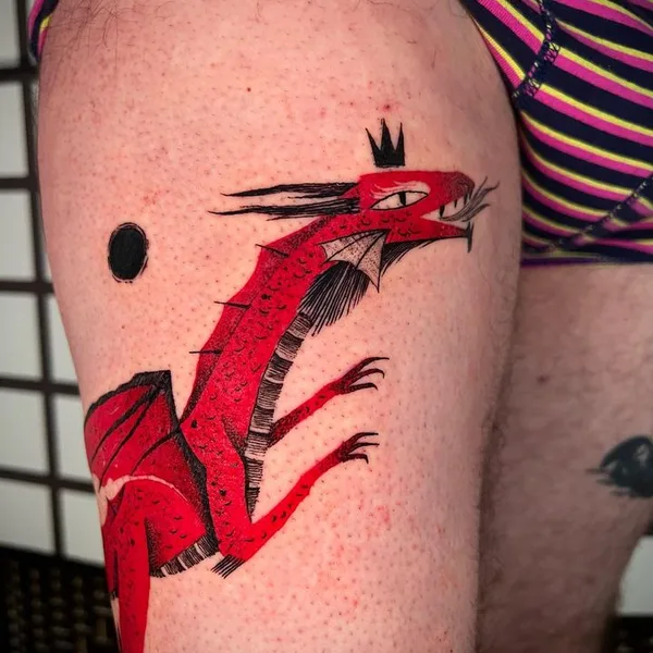 Illustrative tattoo by Funky Boy Tattoo in Den Haag