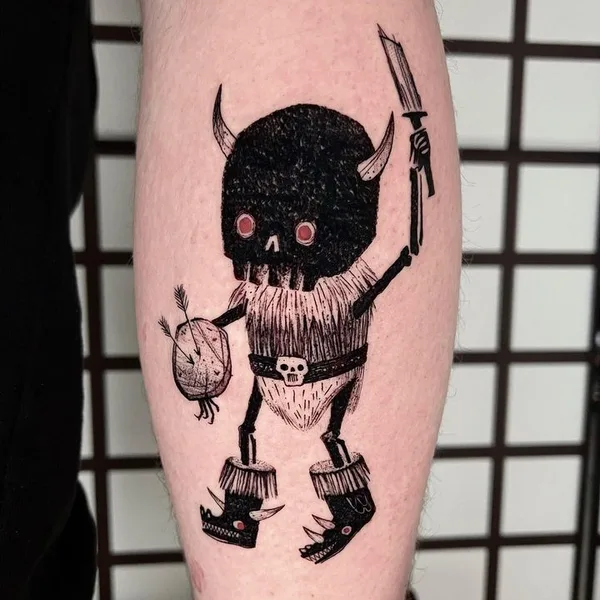 Illustrative tattoo by Funky Boy Tattoo in Den Haag