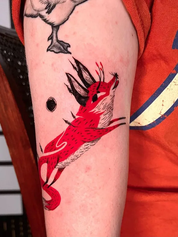 color illustrative tattoo auf forearm #65263 | Tätowierer Funky Boy Tattoo