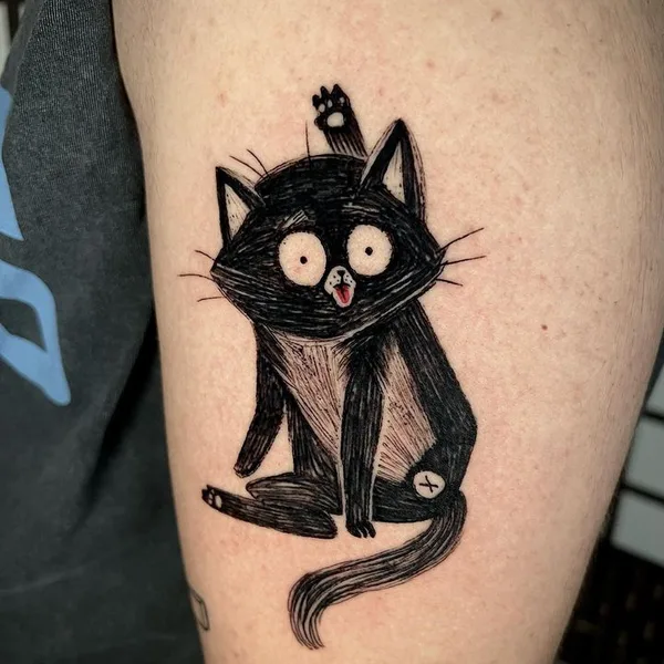 Illustrative tattoo by Funky Boy Tattoo in Den Haag