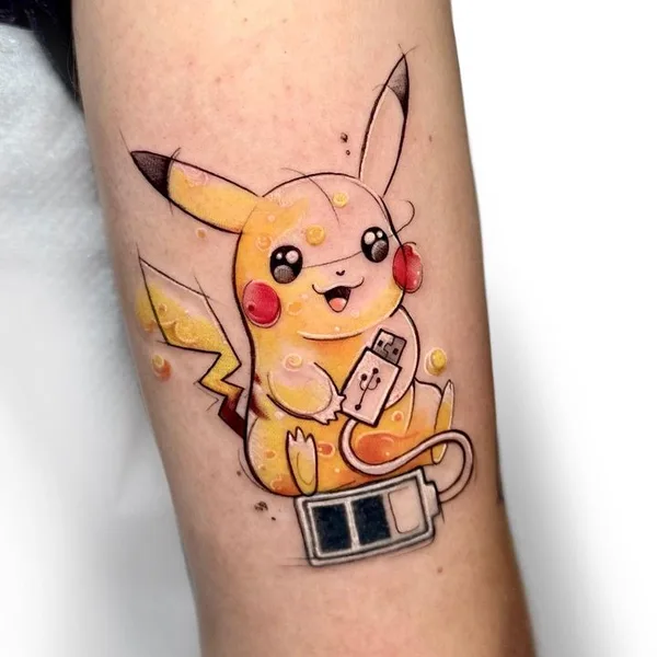 Watercolor tattoo by Sandra Rizos in Madrid