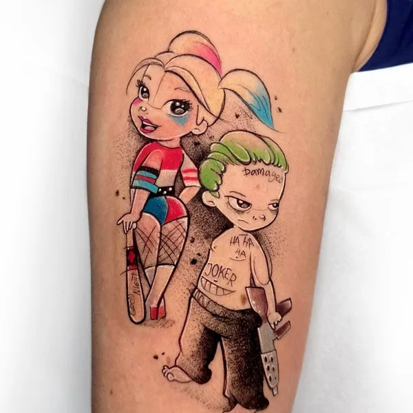 Watercolor tattoo by Sandra Rizos in Madrid