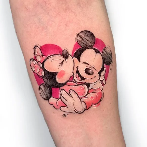 Watercolor tattoo by Sandra Rizos in Madrid