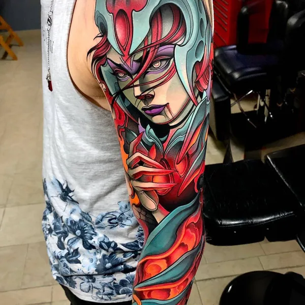 Нео традиционная tattoo by Juan David Rendón in Manizales