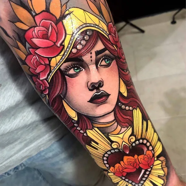 Нео традиционная tattoo by Juan David Rendón in Manizales