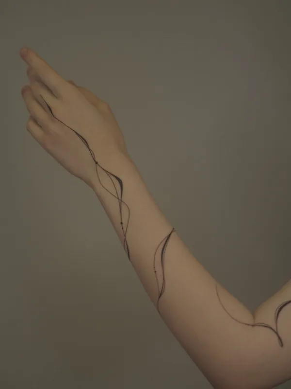 black linework татуировка на forearm #67034 | Тату мастер Лена Осень