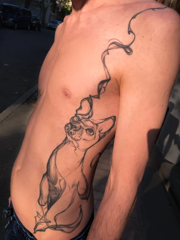 freehand tattoo by Oksana Seashell in Beograd