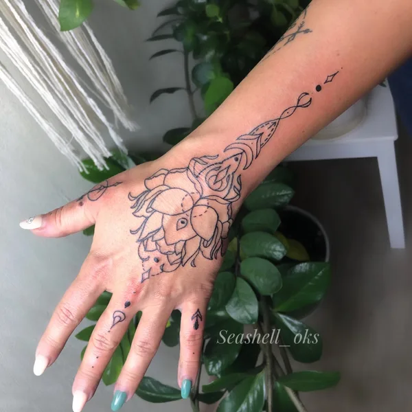 freehand tattoo by Oksana Seashell in Beograd