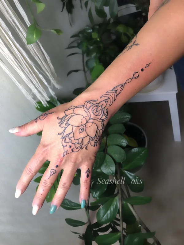 freehand tattoo by Oksana Seashell in Beograd
