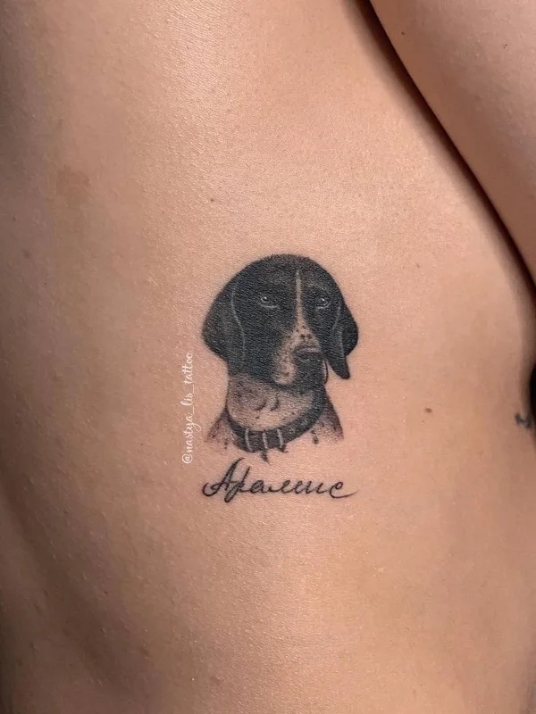 black and grey realism Tatuagem em side #57192 | Tatuador Настя Лис