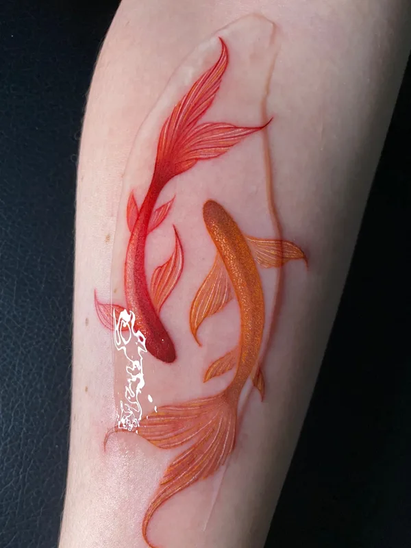 color japanese Tatuagem em forearm #57194 | Tatuador Настя Лис