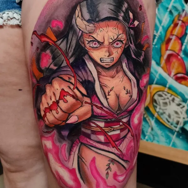 Anime tattoo by Larry Hardesty in Hanover