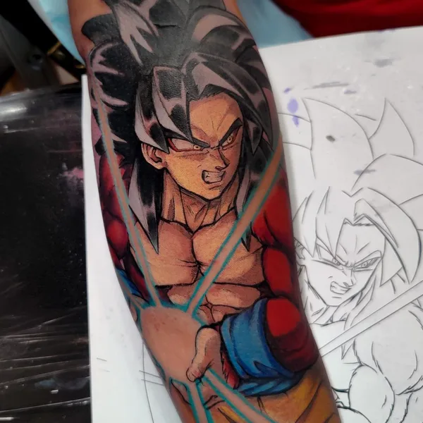 Anime tattoo by Larry Hardesty in Hanover