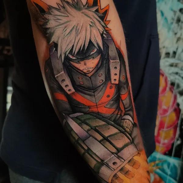 Anime tattoo by Larry Hardesty in Hanover