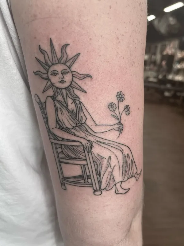 black linework 纹身 在 forearm #57244 | 纹身师 Kirsten Marsden Ballantyne