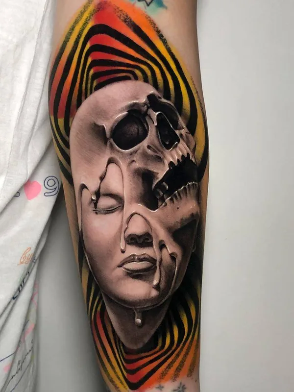 color surrealism tattoo auf forearm #32260 | Tätowierer Rober Villanueva