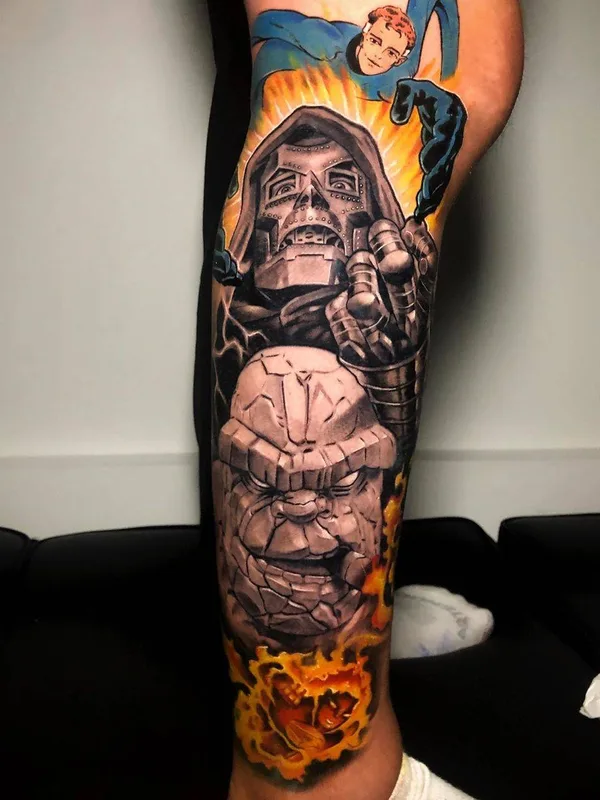 color realism tattoo auf thigh #32262 | Tätowierer Rober Villanueva