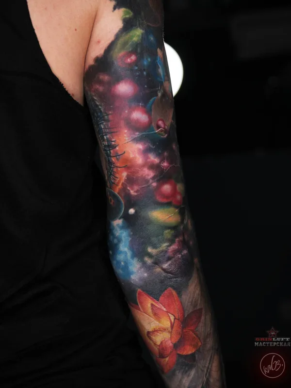 color realism Tatuaggio su full sleeve #32306 | Tatuatore Олег каБэ