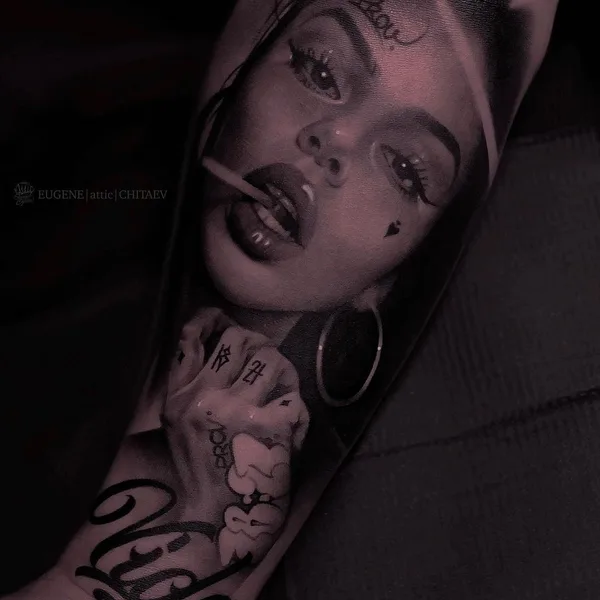 Portrait tattoo by Евгений Читаев in Сургут