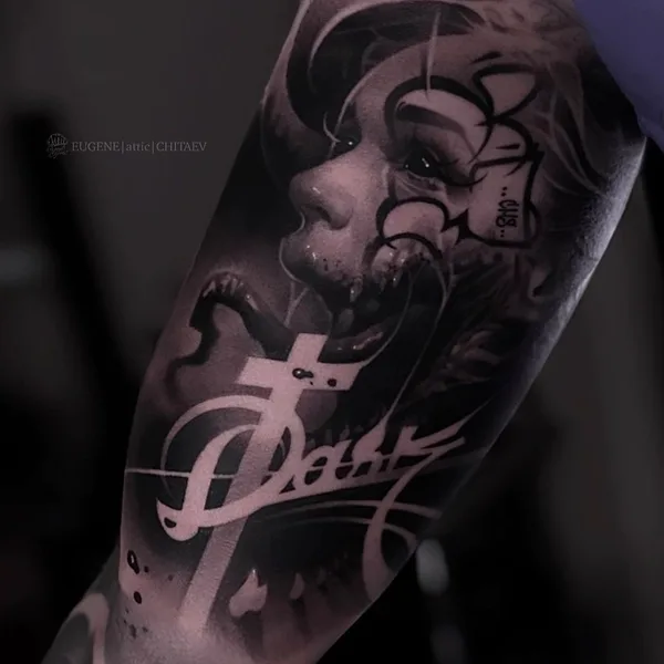 Portrait tattoo by Евгений Читаев in Сургут