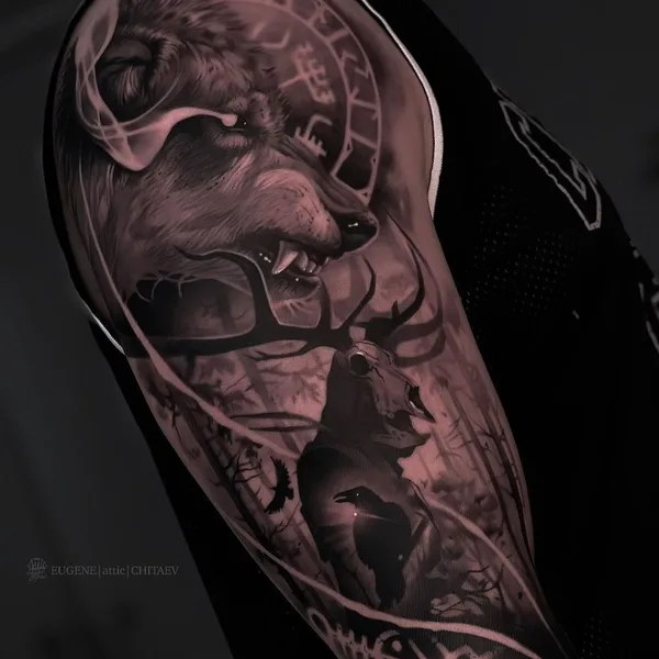 Portrait tattoo by Евгений Читаев in Сургут