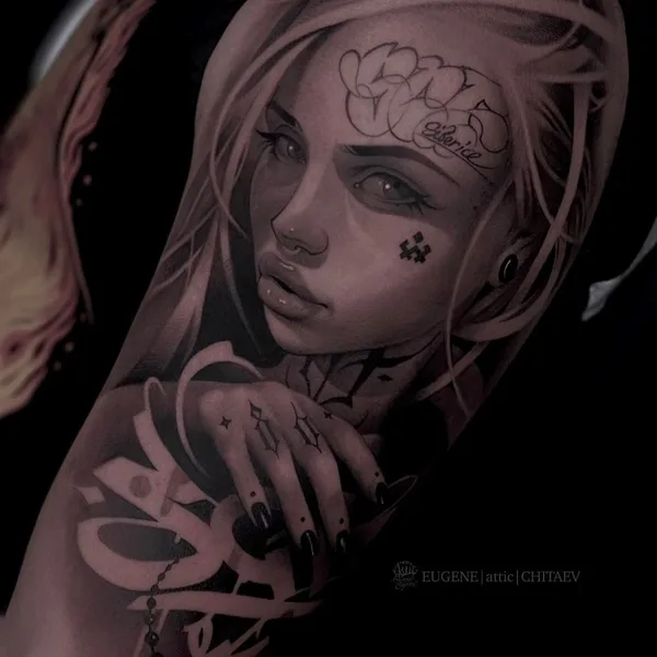 Portrait tattoo by Евгений Читаев in Сургут
