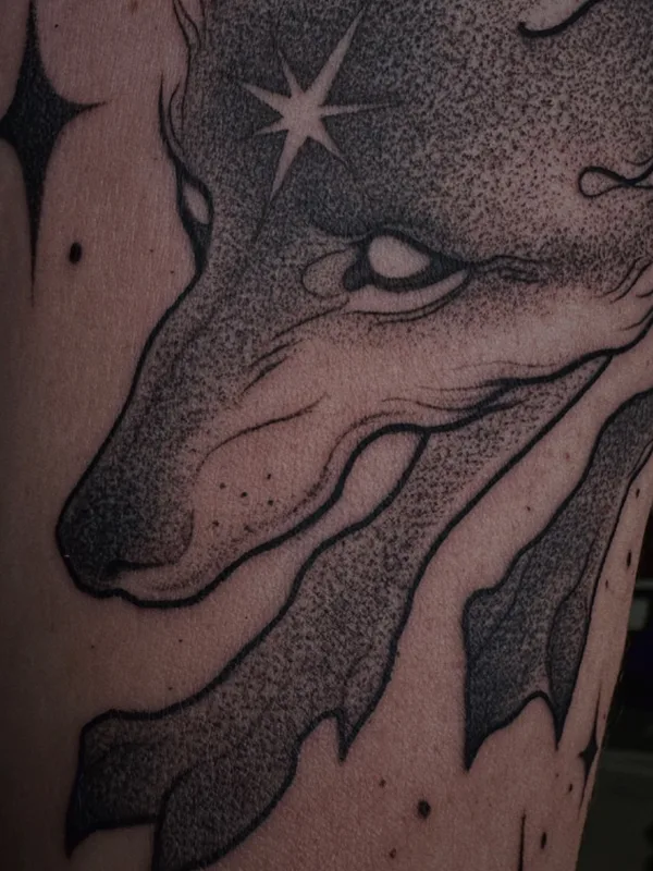black blackwork татуировка на shoulder #73026 | Тату мастер HAMSTERTATTOO 
