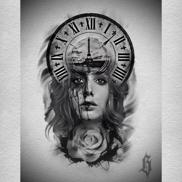Graphic tattoo by Михаил Гуров in Кременки