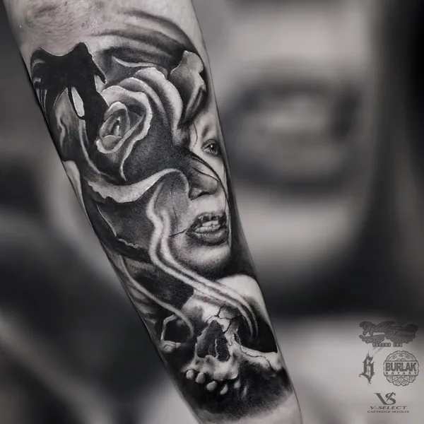 Graphic tattoo by Михаил Гуров in Кременки